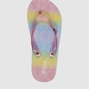 Michael Kors Multicolor Glitter Kids Flip Flops
